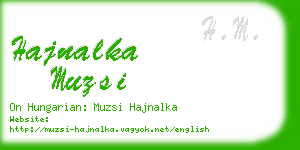 hajnalka muzsi business card